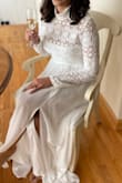 I needed a less-formal winter wedding dress super last minute and this checked all the boxes! Perfect price, perfect length, completely comfortable and kept me just warm enough to be outside all day in FEBRUARY in the northeast for our pandemic microwedding. I even had a zipper malfunction just a few days before the wedding and customer service was so nice, extremely responsive, and the most helpful in making sure we fixed the problem with two days to spare :) All in all I'm so happy and got so many amazing compliments - would 100% recommend! - Emily C.