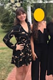 I purchased this dress for a family fall wedding that was coming up.  I love the sleeves, and it looked nice with a pair of gold earrings I had. The material feels light and thin and see-through towards the bottom. The neckline is pretty low, so I had to pin it closed to make it a little more appropriate for my family's wedding. I have pretty wide hips, so it also came up a little shorter than expected on me, which didn't bother me until I twirled on the dance floor and am thinking I may have accidentally flashed some people. So don't do that. The dress also cinches in under the chest, so I didn't feel like it hit me quite at my waist line. 
Overall it's a lovely dress that served its purpose well; it was just a tad bit awkward on me. :) - Elise F.