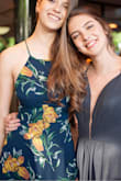 Wore this for prom, had to hem it but it looked very good, had a lot of positive comments. Coverage can be a bit small on the sides for bigger chest sizes & skirt runs a bit large around the waist, but the ties in the back make it easier to deal with this! Overall very pleased - Madeline C.