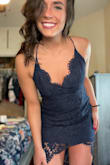 Such a beautiful dress and so fun. The small barely fit my ribs, and the medium was a little loose, but the medium was best. - Danielle E.