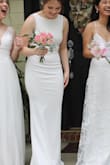 This dress was worn for Senior Prom. It was gorgeous, very simple, and just what I wanted. The lining, though, would move each time I walked, which caused me to adjust and straighten, or it showed up all bunched up. - Kimberly L.