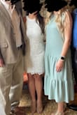 I bought this dress for my wedding shower, and it was just absolutely perfect!! It fit perfectly and was so beautiful. I got tons of compliments! - Victoria B.