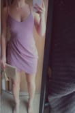 This dress is so cute! I bought this for a spring wedding this weekend and I feel very confident in it! The color is a nice muted pink. Only thing to note is that it keeps creeping up when you walk and you have to adjust that quite a bit but I think it's worth it with how nicely it hugs the body. - Claire I.
