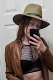 I am not normally a hat person but I took a chance in this hat and I'm happy I did! It's very cute and easy to style with different looks. No complaints here! - Felicity M.