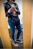 I could not love these jeans more! They fit perfectly true to size and the fringe is such a great accent. I haven't worn them yet with heels, but they pair well with cute sneakers which is 95% of my wardrobe. They can easily be justified as a staple. - Christina N.