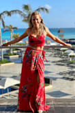 I wore this for Spring Break in Cancun and absolutely love it. Quality material and adjusts to fit your size perfectly! - Katherine A.