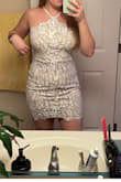 I love this dress! It looks just like it does in the picture advertised and is super cute. I ordered a small and a medium. The small fit but was just a little too snug and the medium was comfier so that is what I kept. I had no issues with my return either. Highly recommend! - Colleen M.