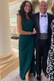 Usually since I'm shorter, I have to hem all my long dresses, but this dress was the perfect length and fit super well! I felt comfortable in it the whole day. Highly recommend. - Patricia S.