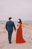I ordered this dress last minute for my engagement photoshoot recently after failing to find a dress that felt right. I'm so glad that I did because our photos came out GREAT by the beach (during sunset)! The flow of the dress did all the work for me :) - Pearl L.
