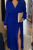 This dress is amazing! It's so comfortable and very flattering. The dress is even better than it looks on the website and the color is so bright in person, I got a ton of compliments. I normally wear a size L/10, I ordered a Large and it fit perfect. I would 100% recommend this dress. - Lindsay R.