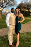The material is perfect! Super soft and thick enough to not worry about it showing curves in the wrong places. Huge hit at a spring wedding. Will definitely wear again and probably order another color! - Mackenzis H.