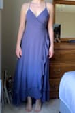 I love the style and fit of this dress. I ended up keeping it in the green color but this blue was so soft and pretty as well. Didn't have to hem it wearing 4 inch heels. - Michelle M.
