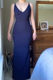 Material is thicker and heavier than I was expecting but feels high quality. I chose a size XS based on reviews but S would have been better. It is very form fitting and elegant. - Michelle M.