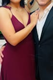 The dress looked amazing! At first, I was a little eh about it because I couldn't tie it correctly. Once I figured it out, I felt so beautiful! I wore it to a wedding and everyone kept complimenting and looking at me ! I got a size small and I'm usually a medium so i would say it runs a little big. - Diana M.