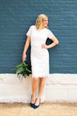 I wore this for a pre-wedding photoshoot.  It was perfect and I plan to wear if for a shower or reception time! - Angela A.