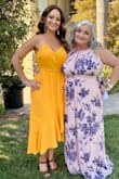 Dress length was perfect and the fabric is nice and cool for a warmer outdoor wedding. I received so many compliments on the yellow color too! Fabric is also not too thin or see through. I probably could have fit a small because I had to pin the chest area. - Tina R.