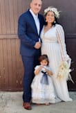 The dress was perfect!! Everyone loved it. It's true to size. The  material of the dress was such a great quality. It was not heavy and it was very comfortable. I'm so in love with it. I for sure will be buying other dresses from this site. - Teresita C.