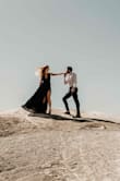 I cannot say enough about this dress! Wore it for my elopement pictures and it flowed perfectly in every photo! I bought my usual size and it fit true to size. Buy it! :) - Erica L.