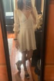 I bought this beautiful dress for graduation, and it is sooo amazing. It fits like a glove & it's NOT SEE-THROUGH. Such a relief to find a pretty white dress that doesn't need 10 slips underneath to make it work! So happy with this purchase! I usually wouldn't spend this much for a dress, but you get what you pay for! - Madison H.