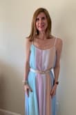 I love this dress! The colors are just like the online photo.  The length is perfect.  At 5'6 I could wear heels or sandals with this dress.  I will be wearing this a lot this season! - Michelle B.