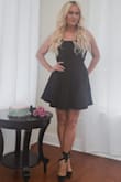 Absolutely loved this dress. 
A little tight in the bust area for me but fit great in the waist. 
Made me feel really pretty on my birthday! - Vickie O.