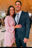 I love this dress! It was extremely elegant, but also very comfortable. I got so many compliments the entire night! I loved the bell sleeves and the tie-front really accents your figure! It fit perfectly and I would go with your normal size - Claire R.