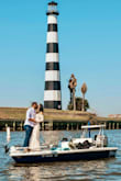 I first bought a size small, but the shoulder area and lace sleeves were too tight (not much stretch in the lace fabric). Once I exchanged the dress for a size medium, it fit perfectly! I love that there is a liner at the top of the dress to keep it from sliding down. This dress brought just the right amount of elegance to our boat elopement. - Andi K.