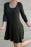 Perfect day dress! I was concerned about the length, it was a little long since I'm a shorter girl, but it shank to the perfect size after one wash. The sleeves are a little tights. Material is super soft, and a little heavy which I like. - Autumn W.