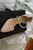 I love these shoes! Perfect height, colour, and style for my upcoming wedding. There are a little tight around the toes, curving in sharper than I anticipated. Definitely will need some wearing in, but fingers crossed after wearing them in they will be comfortable for the day! - Jade P.