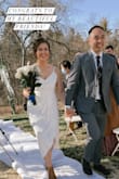 Dress looked beautiful for our backyard wedding. Being honest, I had spanx on underneath because it shows every curve but I don't think you can tell. Medium would have fit better on top but it was too snug against the booty so I sized up to a large. - Jessica F.