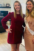 Overall, I loved this dress standing up, but when I sat down it rose up a little too short for my liking. However, it fit my body great standing up. - Casey C.