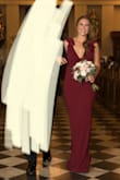 Loved this dress. Ended up getting a large and having it altered smaller. Might've been okay with a medium but didn't want to risk it. Fit perfectly with spanks under. Thick fabric. Great for small boobs. Perfect length for heels, long/needs hemming if no heels. - Grace R.
