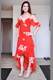 Perfect dress!! I want another in a different color so I hope Lulus restocks! It's probably my favorite dress I ever purchased from them. I was afraid it would be too long, however I looked closely at the measurements and I thought it could work. And it did! I am wearing 5 inch heels though, to give reference. Heels don't bother me though. I can't wait to wear it for my fiancé. - Maria I.