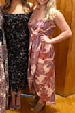 Wore this to a wedding a summer or two back. LOVE IT SO MUCH. I believe I had to safety pin the top a bit so it wasn't as low cut, but it worked out great. Danced the night away and got lots of compliments! One of the only longer dresses my short self looks good in. - Lauren K.