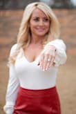 You can wear a regular bra with this and it fits true to size. It looked super cute with my red skirt from Lulus and tall black boots. - Amanda T.