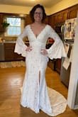 This dress is amazing! Bought it for a private lake ceremony (next month) after a custom made dress that I had made didn't work out. This dress is a fraction of the price and 1000x better! It's stretchy so it moves when you do, but also thick so it hides any imperfections :)
Can't wait to wear it for our special day - Lauren J.