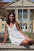 I wore this dress for my senior pictures. It fit and looked great! I normally wear a small in Lulus and sized down to XS based on other reviews which was a great call. The straps are adjustable too so you have flexibility with how it will fit. Great dress!! - Chelsea W.