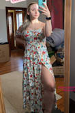 Katy Hearn had linked this dress on her IG and I instantly bought! Normally I wouldn't buy a dress like this, because I'm so short and maxi dresses tend to be too long on me. This dress being a midi length hits just at my ankles and looks stunning!! I get all the summer vibes when I put this on, and cannot wait for the first chance to wear it! - Becky Y.