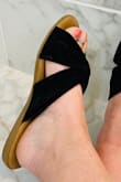 Love how comfy and soft these shoes are. I wore them on a 7-hour flight so that I could easily kick them off and on, and due to a delayed layover ended up running through the airport in them! :) I am a true 7 and sized up to a 7.5 based on reviews. So glad I did, because it's a perfect fit! Will prob buy more colors. - Lara A.