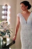 It was perfect! We had an outdoor ceremony which this dress captured spectacularly. Having no train was ideal. Everyone loved it. I only had the hip taken in a little and added pearl embellishments that took it to the next level! My shoes costed more than this beauty!! Love love love! - Jessica D.