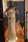 Fit like a glove. Would want some pasties to lift the girls a bit but otherwise nothing needed.  Bought a few dresses to compare and went with a different one but this was second choice! Great for the informal wedding I am planning! - Briton A.