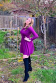 Very cute, love the color. A little bit thinner material than a traditional sweater dress, but I like that because it doesn't make you overly warm. - Samantha H.