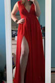 I ordered this dress for my prom and it arrived in less than a week, which was super nice. The dress itself is gorgeous, I absolutely love it. The only thing is that the side boob area was a bit baggy, but was no issue when I used boob tape. I recommend getting this dress!! The dress was also a super good price for the quality. I'm so excited to go to prom in this dress!! - Jacey O.