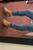 I'm kinda new to heels, so this is tall for me. But they're definitely comfortable and I can see myself walking around in them for a little bit (after some practice lol). I think they're gorgeous heels and would get them in another color. - Ashley C.
