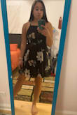 I really like how this dress fits and flows. It's perfect for wedding season! I definitely recommend having someone help you adjust the straps as it took me about 10 minutes when I first tried it on haha. Attaching pics from my initial try-on, I will be tightening the straps more at the top before I wear it out. - Venecia A.