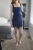 I usually order an XS, and I thought it fit true to size. I'm not very curvy or busty, so I'm not sure if ladies with more chest would find that the sizing could run small. But, it's really pretty, it's not too short. I feel like you could dress this up or even keep it more casual and it would style really nicely either way! - Mike B.