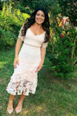 I wore this to a wedding as a guest. Beautiful and lightweight. Easy to dance in and it's elegant yet sexy. - Morgan J.