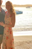 I love this dress. It is so flattering and drop dead gorgeous. It is definitely tight like the others say in the waist, but I didn't size up because then the chest would be too loose and there's no way to tighten the straps. Also long on me (even in heels) so I'll have to get it hemmed. - Chelsea N.