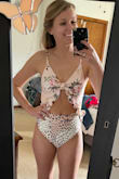 The softest and most comfortable one piece I own. It looks so cute and flattering. I strongly recommend buying it if you are on the fence. You won't be disappointed. - Nicala R.