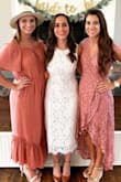 This dress is amazing! I wore it for my bridal shower and it's so flattering. I got so many compliments. It's super comfortable and ran true to size. I have this dress in blue too! Love it. - Christina P.